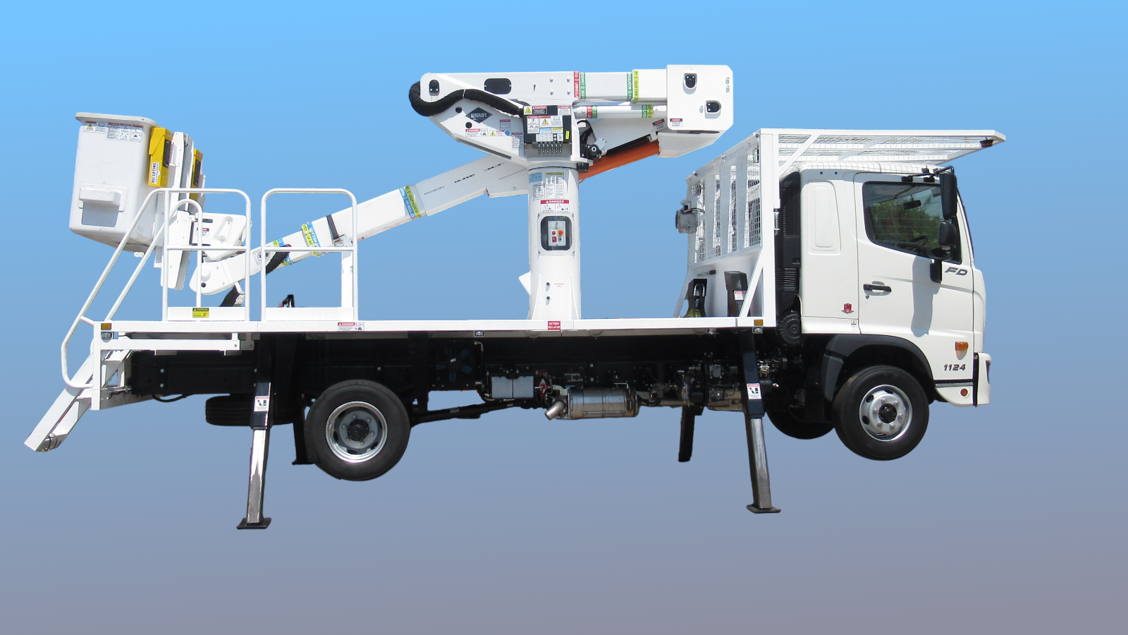 Vehicle-mounted insulated elevating work platform