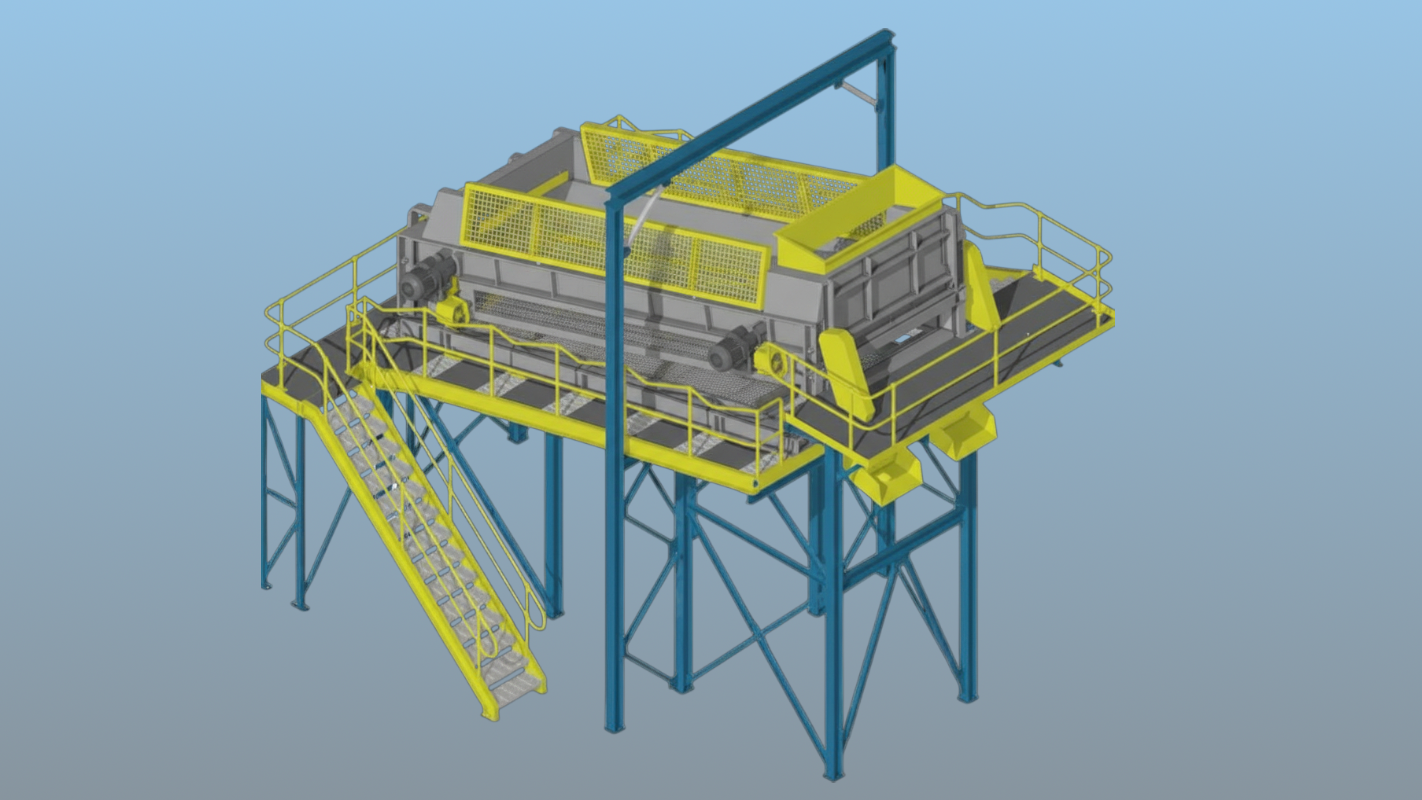 Vibrating screen support structure
